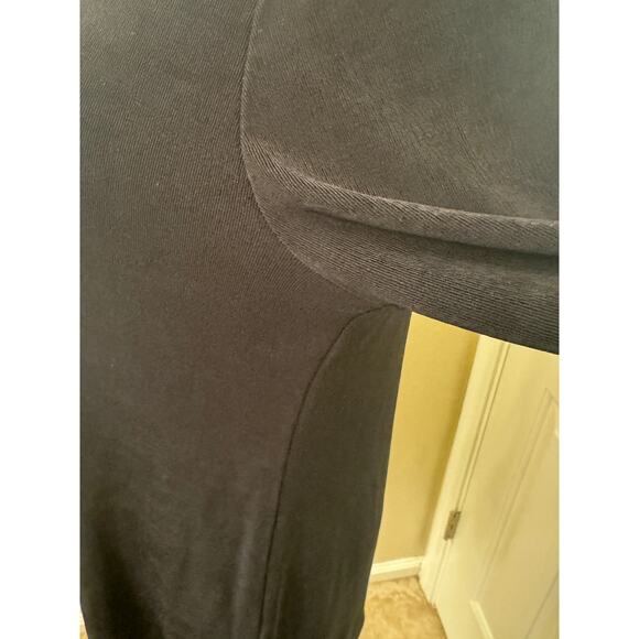 Chico's Black Lattice Scoop Neck 3/4 Sleeve Travelers Stretch Top Size 4/6 - Picture 8 of 11